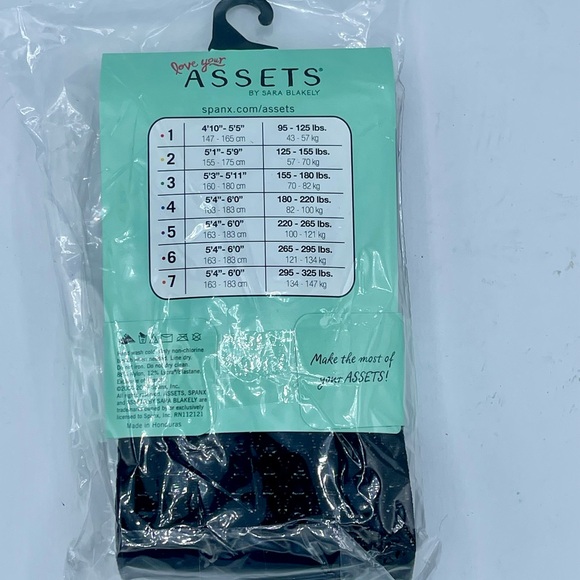 New Loving By Assets by Sara Beckley Shaping BlackTights Size 4 (180-220) - Picture 8 of 8